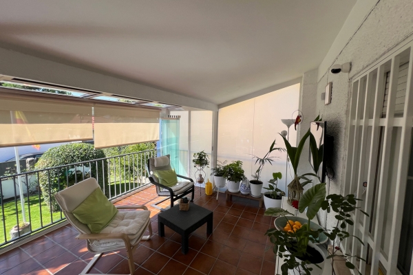 Cerramiento de Terraza con Cortinas de Cristal